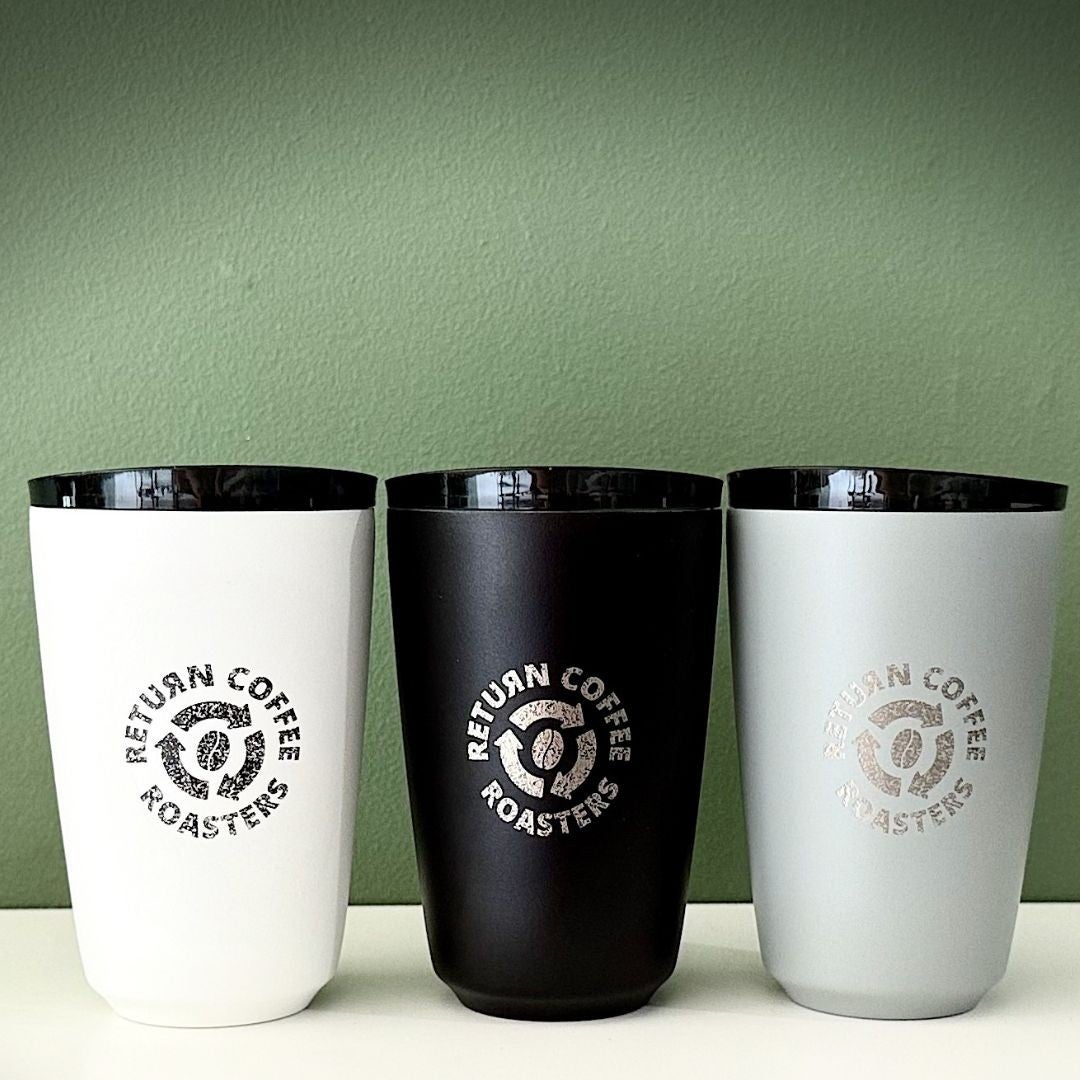 Huskee Steel Reusable Cup 8oz - 3 colours | Return Coffee Roasters